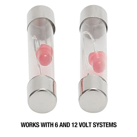 2 Piece Replacement Bulbs For Circuit Testers Works With 6V And 12V Systems features two glass bulbs with pink filaments