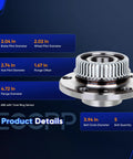 Rear Wheel Hub Bearing Assembly With ABS Direct Fit Replacement For Audi TT Beetle Golf Jetta 5 Lug 2x4 Pattern OE 512012