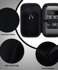 Open Rugged Hard Shell Case For Solix C300 DC Power Bank Station with velvet lining, mesh pocket, and secure straps.