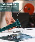 Person using Hot Wire Foam Cutter Tool Kit with U Type Wire Tip for Polystyrene and Styrofoam, ergonomic handle visible