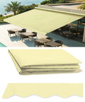 Tough As Nails Patio Awning Replacement Fabric Cloth 12x10 Foot Sun Shade Material Polyester With PU Coating