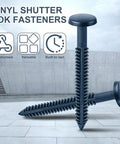 18 Pack 3 Inch Vinyl Shutter Fasteners Kit With Lok Pins Screws Pegs Shutter Spikes And Anchors For Window Panels