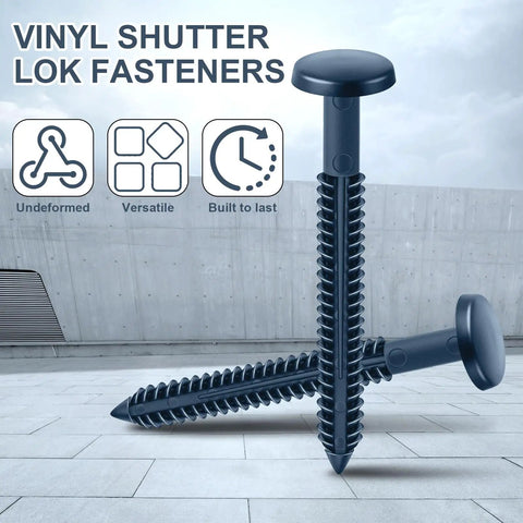 18 Pack 3 Inch Vinyl Shutter Fasteners Kit With Lok Pins Screws Pegs Shutter Spikes And Anchors For Window Panels