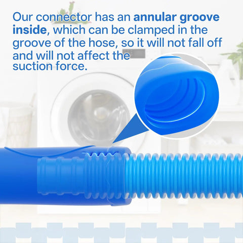 Close-up of the Dryer Vent Cleaner Kit With Universal Vacuum Hose Attachment showing annular groove for no fuss connection.