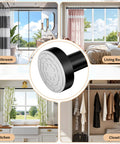 Black Stainless Steel Shower Curtain Rod 34 To 66 Inches Adjustable Tension Rod No Drilling No Rust Non Slip in home settings
