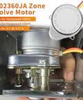 Zone Valve Motor Replacement 802360JA For Honeywell V8043 V8044 Solenoid 24V 50 60Hz 5W close-up installed in valve assembly