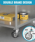 Beefy Three Inch Heavy Duty Stem Casters With Brakes Set Of Four Swivel Wheels For Carts And Equipment Grey