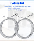 Packaging of 150 Inch Enclosed Cargo Trailer Ramp Door Cable Kit CAB1 8CB150 with high strength steel wire core
