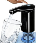 High Output 5 Gallon Jug Water Dispenser With USB C Electric Pump pouring water into a glass