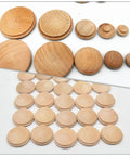 Assorted 100 Pcs Wooden Hole Plugs Set for Furniture Screw Holes Covers Premium Material Reusable Wood Caps for Cabinets Desks