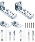 Components of 2-Pack Bifold Door Hardware Repair Kit For Closet And Pocket Doors, Fits 7/8 To 1 Inch Tracks, Includes Top And Bottom Pivots