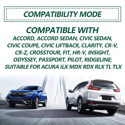Image showing compatibility list for Heavy Duty Nylon Door Trim Panel Fasteners 30 Pack Solid Retainer Clips for Honda and Acura.