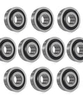 10 Pcs Flanged Ball Bearing Set Three Quarters Inch Inner Diameter And One And Three Eighths Inch Outer Diameter Lawn Mowers Wheelbarrows Carts Hand Trucks Replacement 532009040 AM118315 AM127304 10513 251210 Chromium Steel Built Roll Duty, 10 bearings