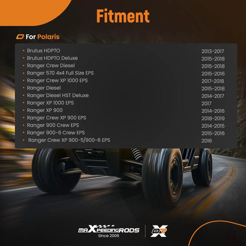 Fitment guide for Steering Gear Box Rack And Pinion Assembly For Polaris Ranger XP 900 And Crew Models 2013-2019