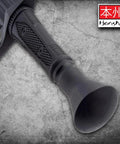 Close-up of grip on Premium Polypropylene Training Single Handed Broadsword For Safe Practice Realistic Balance And Weight Durable Mock Sword