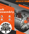 Beefed-Up Rear Wheel Bearing And Hub Assembly For Mazda CX-3 2016 2017 2018 2019 2020 2021 5 Lug Without ABS visual diagram
