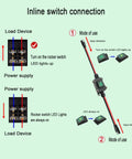 DC 12V Inline Toggle Switch Waterproof IP67 Rated 25A With 12AWG Wires Two Way Input Output Perfect For Automotive Marine RV DIY Projects Plug And Play Weatherproof On Off Power Control. Inline wiring diagram