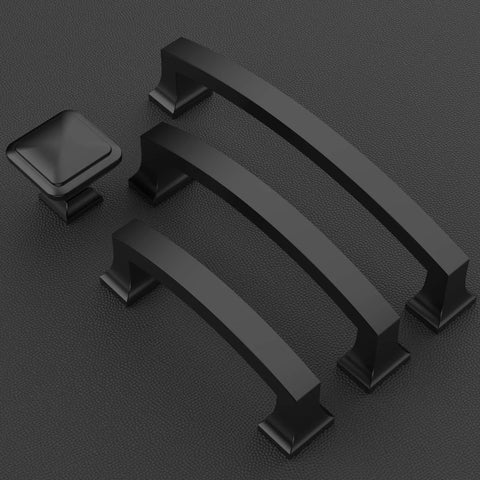Matte Black Cabinet Pulls 4 Inch With Two Size Options Pack Of 10 Kitchen Cabinet Hardware For Easy Installation