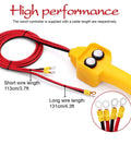 Premium Winch Handheld Control Assembly Replacement Remote Switch For 12V Electric Winches with yellow grip and red cables.