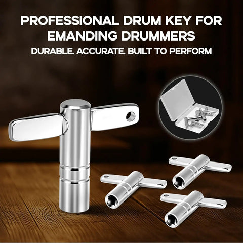 4 Piece Drum Key Set With Drill Bit For Instant Head Changes And Lightning Fast Tuning Speed Drum Keys And Standard Keys