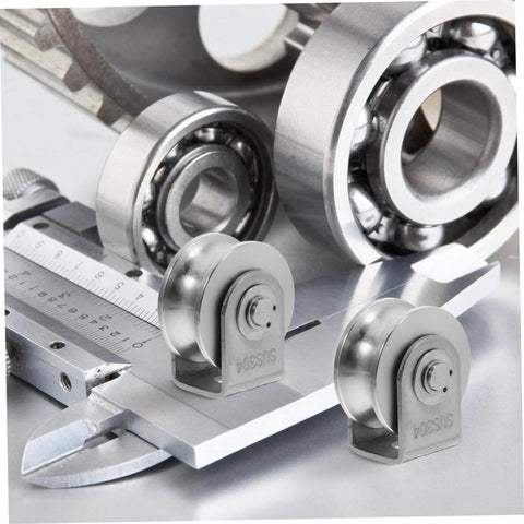 Two Pack Stainless Steel Pulley Wheel With Bearing, Heavy Duty Industrial Door Track Crane Roller For Gym Equipment