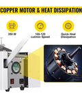 Fully Automatic Heat Shrink Tube Cutter With 250W Electric Blade And Micro Computer Control For Precision Cutting Of Sleeve Rubber Cable Pipe And Film Great For Electronics And Auto Parts Projects In Stainless Steel Build with 350W copper motor.