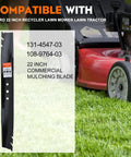 Mulching Blade Set For Toro 22 Inch Recycler Lawn Mower And Lawn Tractor Deck Mulcher Replacement 131-4547-03 108-9764-03