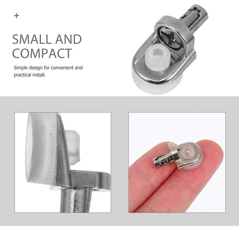 Close-up of Heavy Duty Zinc Alloy Shelf Pins With Suction Cups 20 Pack For Kitchens And Wardrobes, compact design.