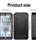 Smart Digital Multimeter With 6000 Counts And Auto Ranging shown in full view, dimensions 14.1x7.6x2.5cm