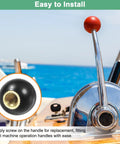3 Pack Threaded Ball Knobs M4 Female Thread 12mm Diameter Thermoset Ball Knob With Brass Insert on a boat lever