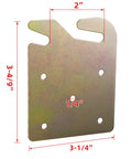 Heavy Duty Bed Rail Hooks And Universal Frame Connector Plates For Wooden Beds Thick Steel Bed Stabilizer Hardware Rock Solid No Shaky Sleep Setup four piece universal steel bracket, 2x3-4/9" size.