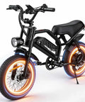 Compact 16 Inch Fat Tire Electric Bike For Teens And Adults With 500W Motor 36V 12.8Ah Removable Battery shown in black color