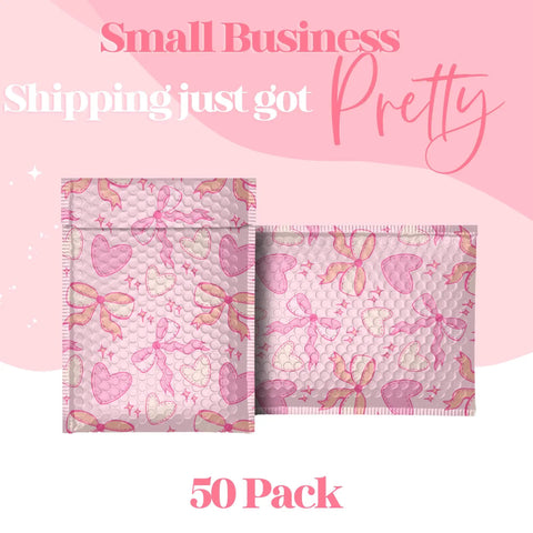 Pro Grade Designer Pink Bubble Mailers 6x9 Pack Of 50 Heavy Duty Waterproof Self Seal Shipping Bags For Small Biz Large Padded Tear Resistant Envelopes