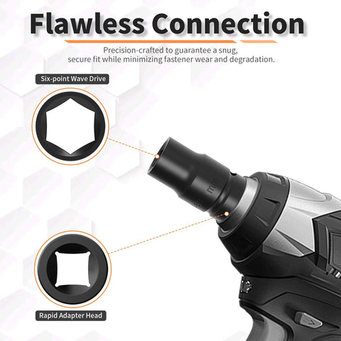 12mm Impact Socket 1/2 Inch Drive Shallow Lug Nut Flip Socket 6 Point Chrome Moly Steel With Electrophoretic Coating shown installed