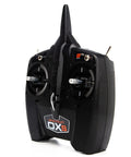 DXS Transmitter With AR410 Receiver Delivers Smart Technology Telemetry ergonomic design and dual control sticks visible