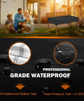 Heavy Duty Rectangular Outdoor Table Cover Waterproof UV Shield Windproof 60 Inch Long 38 Inch Wide Patio Table Protector For Outdoor Furniture Fits Tables Up To 60 Inches