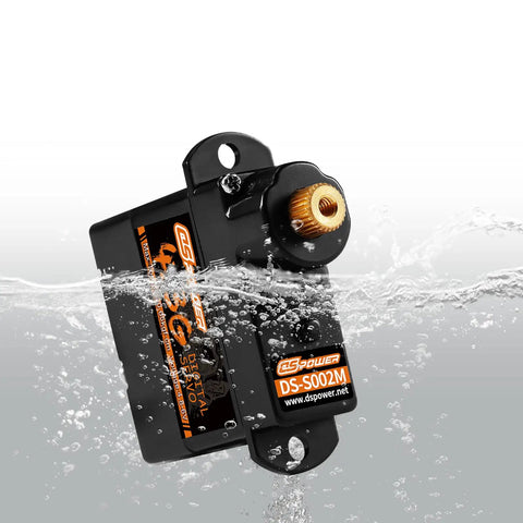 Waterproof feature of 2 Pack 4.3G Mini RC Servo Digital Coreless Metal Gear for Fixed Wing Planes, Helicopters, Drones