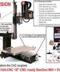 18 Inch NexGen Metric CNC Milling Machine Ready To Rock For Computerized CNC Setup, 5810A-CNC Metric Version With The A Package displayed.