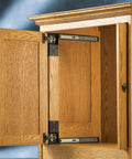20 Inch EZ Pocket Door Slide System For Closet And Cabinet Doors With Slick Glide Track And Hidden Roller Hardware DIY Friendly Kit Easy Install For Face Frame And Frameless Cabinets Protects Doors With Smooth Silent Operation, oak cabinet pocket door hardware