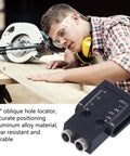 Bulletproof Aluminum Pocket Hole Jig With Dead On 15 Degree Angle Guide and Inch Metric Scale Marks for Cabinet Framing Furniture Assembly and DIY Woodworkers Wanting Clean Joins with accurate positioning.