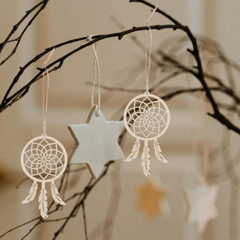 DIY Dream Catcher Kit With 50 Unfinished Wood Ornaments For Dope Boho Wall Hangings Make Your Own Rustic Dream Catchers For Bedroom Or Dorm Decor Easy Craft Supplies For Creative Home Decor Projects, unfinished wood ornaments
