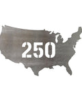 US 250 Stencil Steel Cutout Raw Metal Wall Art For Craft Projects 16 Inch CNC Plasma Cut Steel Shape Ready To Paint
