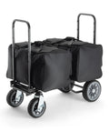 All Terrain Utility Cart With 550 Pound Load Capacity Rolling Dolly For Heavy Duty Transport Adjustable Bed Length With Bags