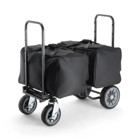 All Terrain Utility Cart With 550 Pound Load Capacity Rolling Dolly For Heavy Duty Transport Adjustable Bed Length With Bags