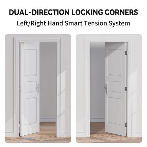 JOYNY 3-pack 4-inch self-closing door hinges, brushed nickel, installed on white interior door (front view)

JOYNY 3-pack 4-inch self-closing door hinges, brushed nickel, installed on white interior door (side view)