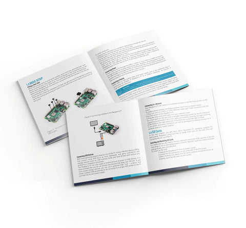 Instruction booklet for Raspberry Pi 4 Starter Kit With Fan Cooled ABS Case And 4GB Model B Board Plus Essential Accessories