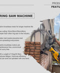 Built Different Concrete Ring Saw With Water Fed Dust Suppression Pro Grade Wall Groover For Cutting Brick Rebar Marble And Stone with brushless motor cutting brick wall.