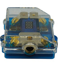 300A ANL Dual Digital Gold Plated Distribution Block Fuse Holder For Car Audio With One 0 to 4 Gauge Input And Two 4 or 8 Gauge Outputs