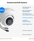 All In One 16 Channel 4K PoE Security Camera System With Face Recognition And AcuSearch AI Detection, metal camera.