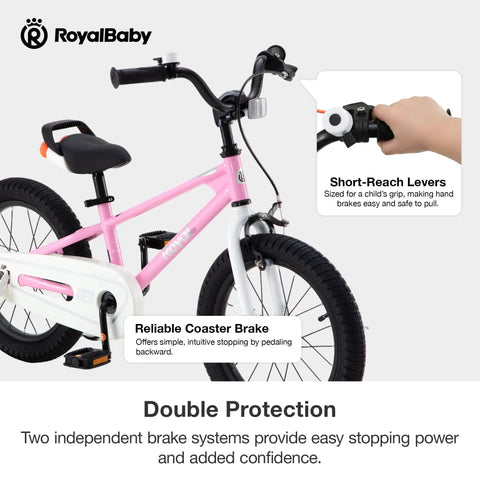 12 Inch Kids Bike For Toddlers Girls Learning Bicycle With Training Wheels Easy Peasy Assembly Safe Handbrake Front Caliper Brakes